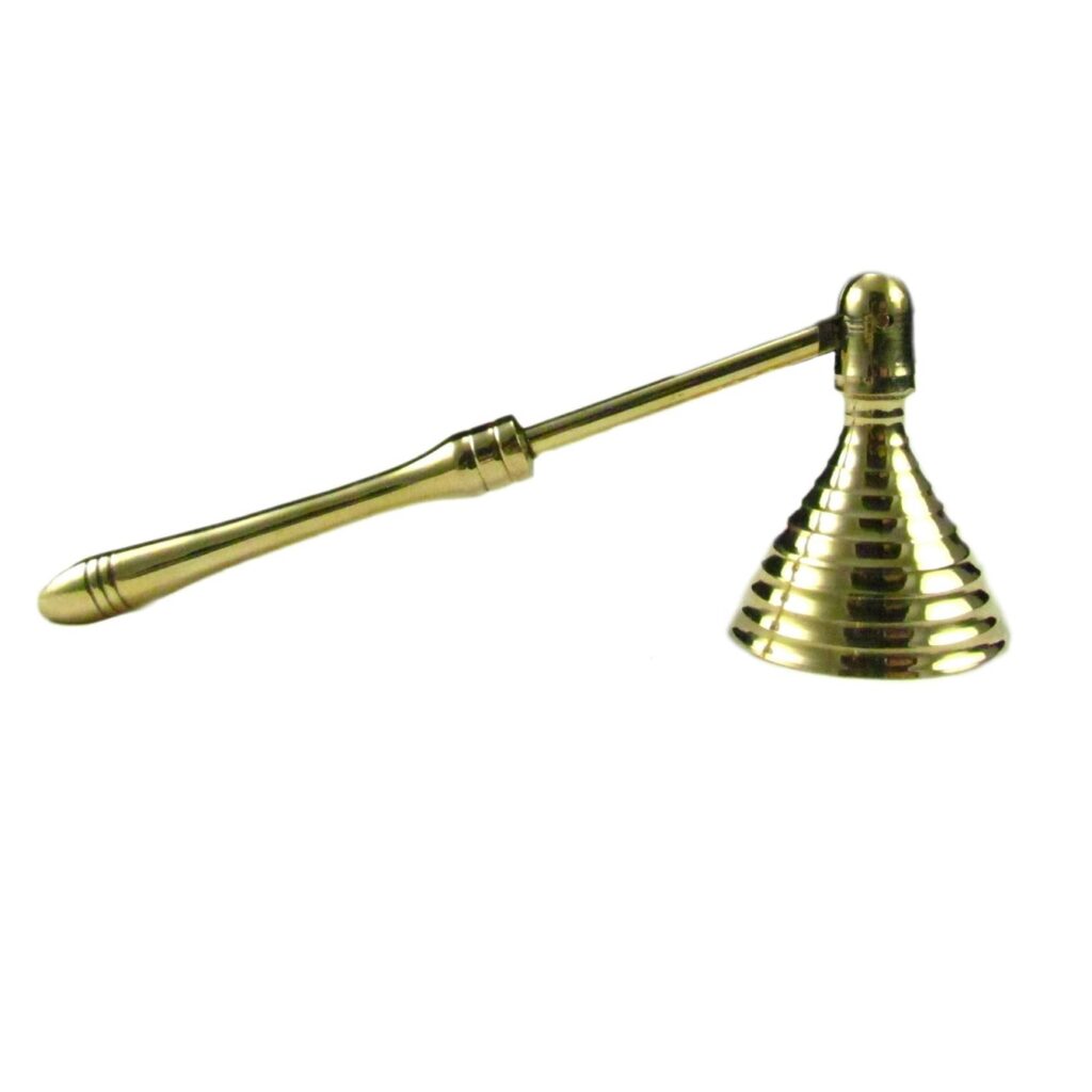 Biedermann & Sons Candle Snuffer - Ribbed Mini Brass