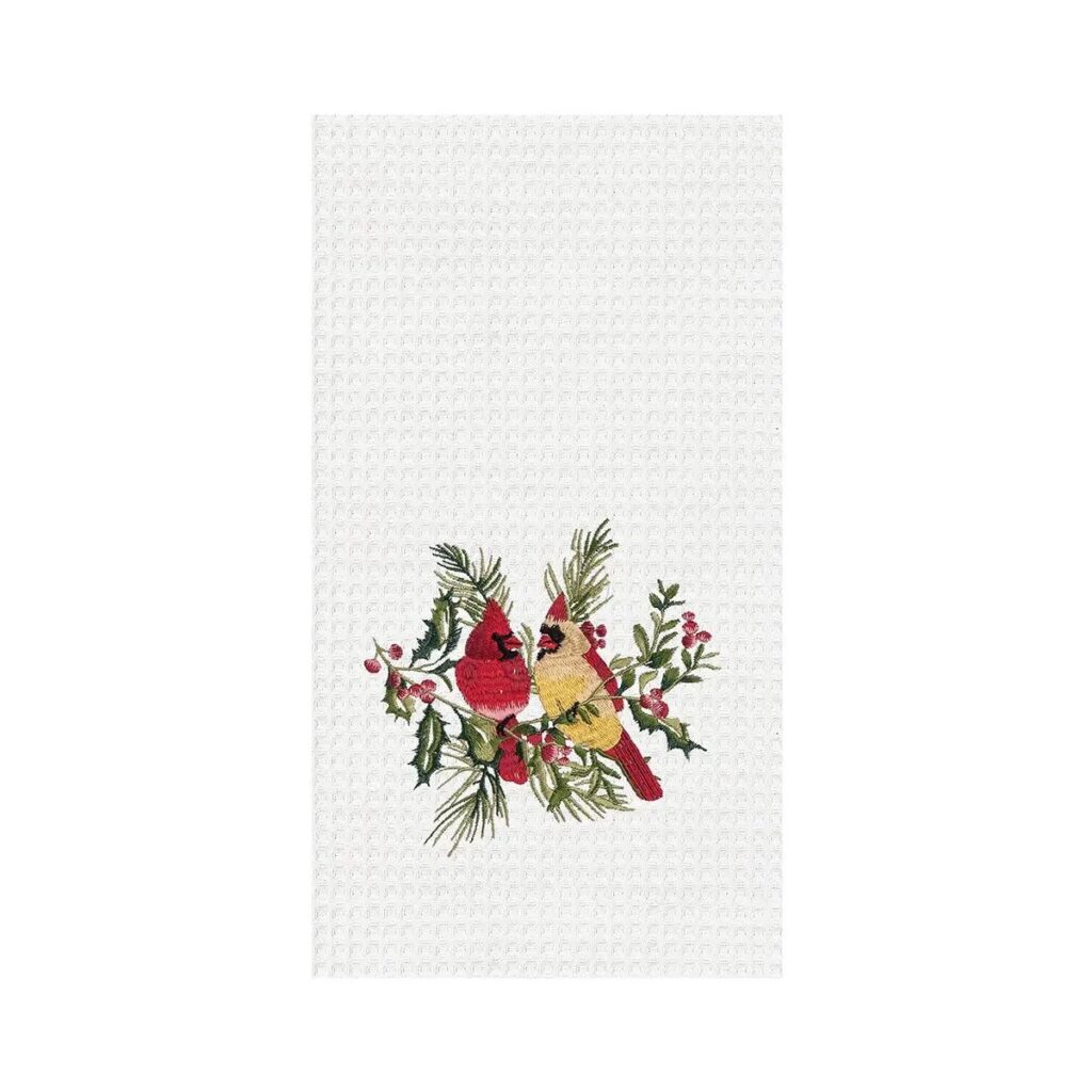 C&F Home Cardinal Duo Berry Botanical Towel