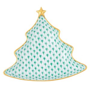 Herend Christmas Tree Dish - Green