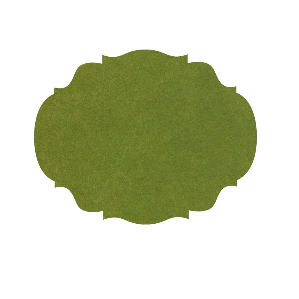 Hester & Cook Die Cut French Frame Placemat - Green