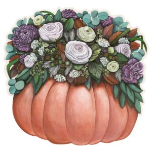 Hester & Cook Die Cut Pumpkin Posey Paper Placemats