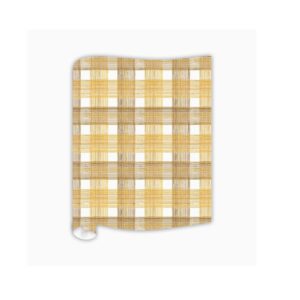 Rosanne Beck Gold and Brown Plaid Table Runner