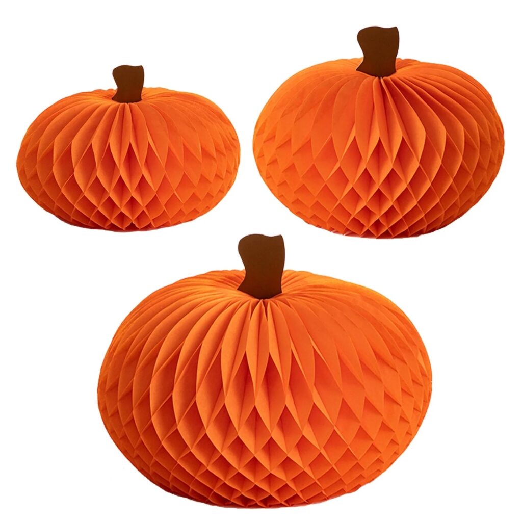 Hester & Cook Honeycomb Pumpkin Set of 3