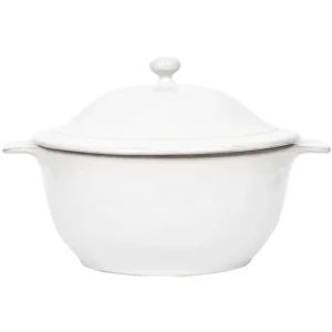 Juliska Puro 12in Casserole with Lid - Whitewash