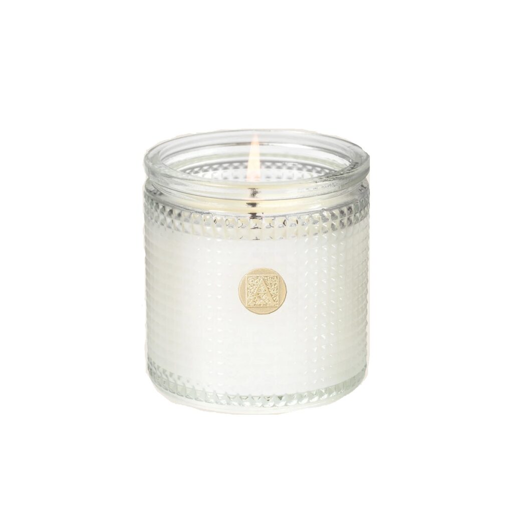 Aromatique Juniper Berry Textured Glass Candle