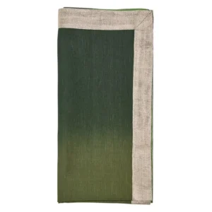 Kim Seybert Dip Dye Napkin - Olive & Green