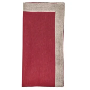 Kim Seybert Dip Dye Napkin - Red & Burgundy