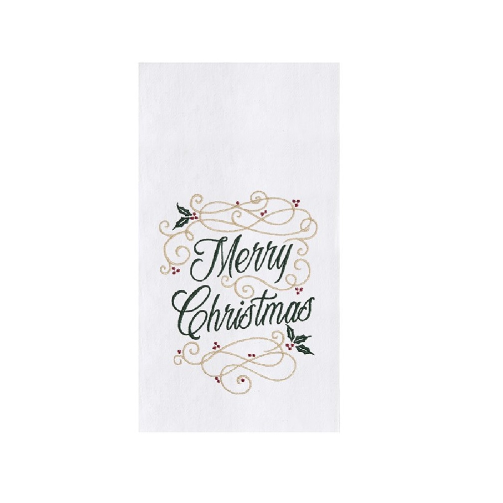 Merry Christmas Swirl Towel