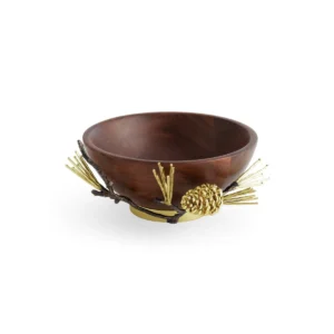 Michael Aram Pine Cone Wood Small Bowl