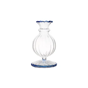 Miss Annie Bud Vase - Blue Trim