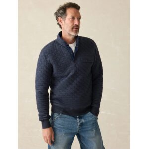 Faherty Epic Quilted Fleece Pullover