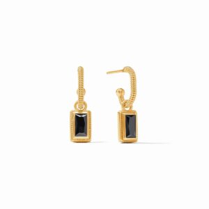 Julie Vos Baguette Hoop & Charm Earrings