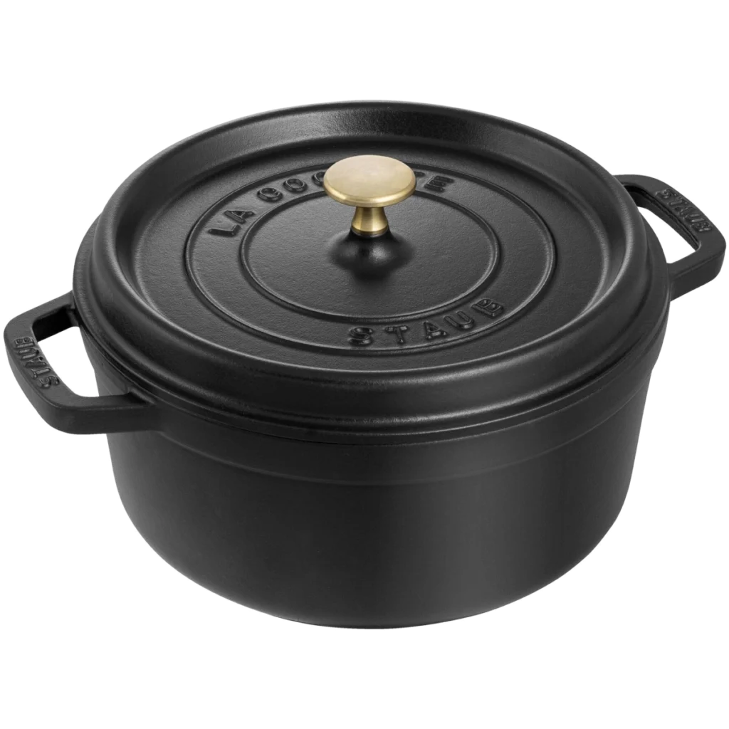 Staub 4 Qt Round Cocotte - Black