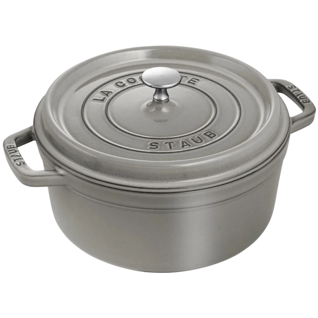 Staub 4 Qt Round Cocotte - Graphite Grey