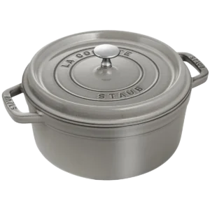 Staub 4 Qt Round Cocotte - Graphite Grey