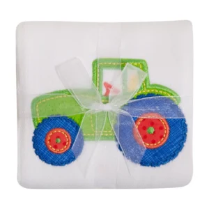 3 Marthas Tractor Appliqued Burp