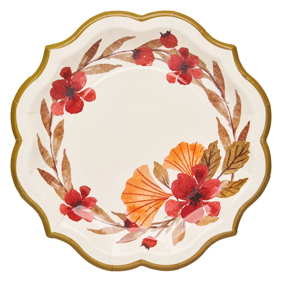 Sophistiplate Autumn Foliage Paper Salad Plates