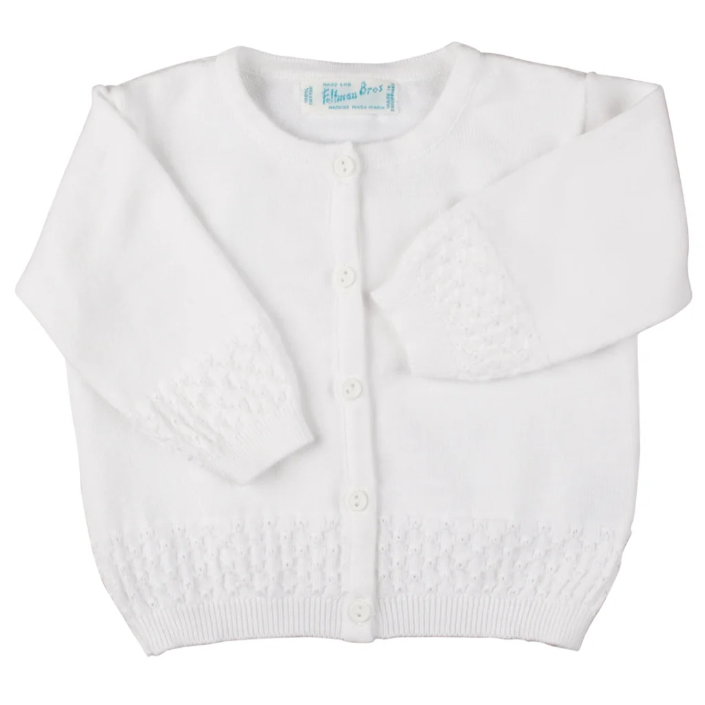 Boys Special Occasion Knit Cardigan - White