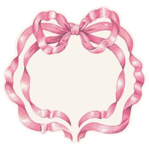 Die-cut Pink Bow Paper Placemats