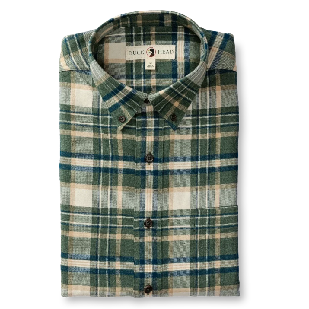 Duck Head Cotton Flannel Sport Shirt - Stoker Plaid