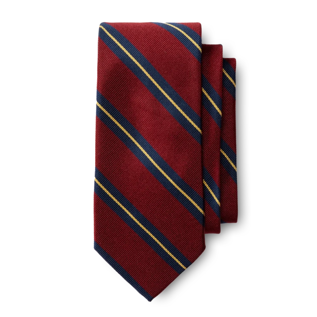 Duck Head Striped Tie - Deep Red