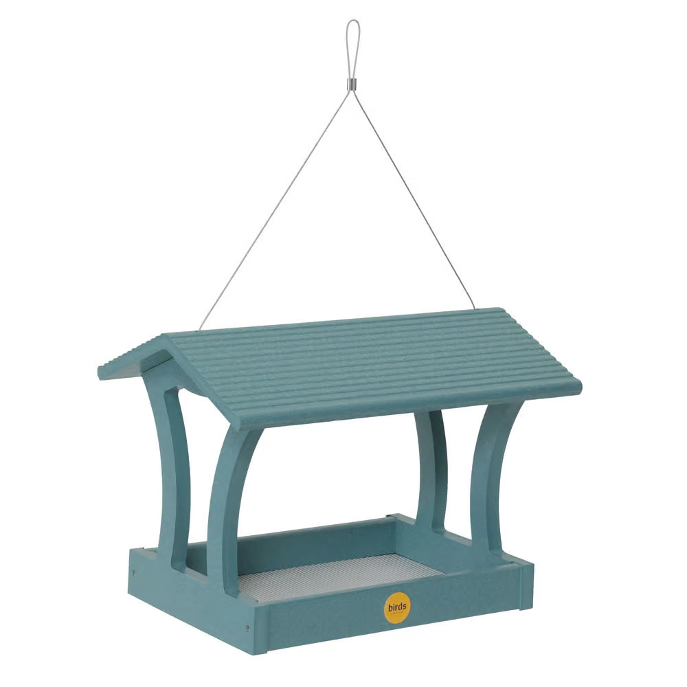 Green Solutions Fly-Thru Bird Feeder - Blue Recycled Plastic