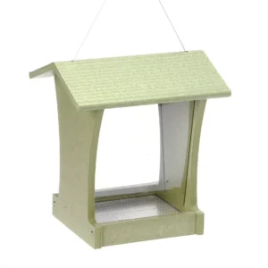 Green Solutions Tall Hopper Bird Feeder - Green Recycled Plastic