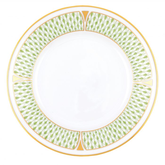 Herend Art Deco Bread Plate Green