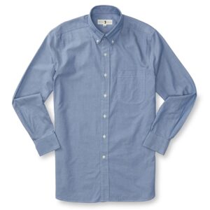 Morris Solid Cotton Long Sleeve Oxford Sport Shirt - Varsity Blue