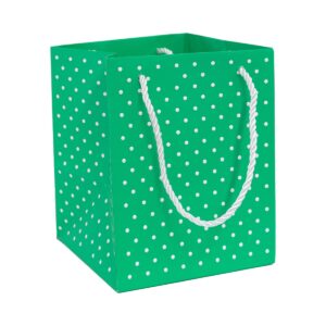 Design Med Tote Swiss Dot Green/White