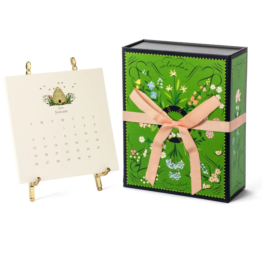 Karen Adams 2025 Classic Calendar - Gold Easel