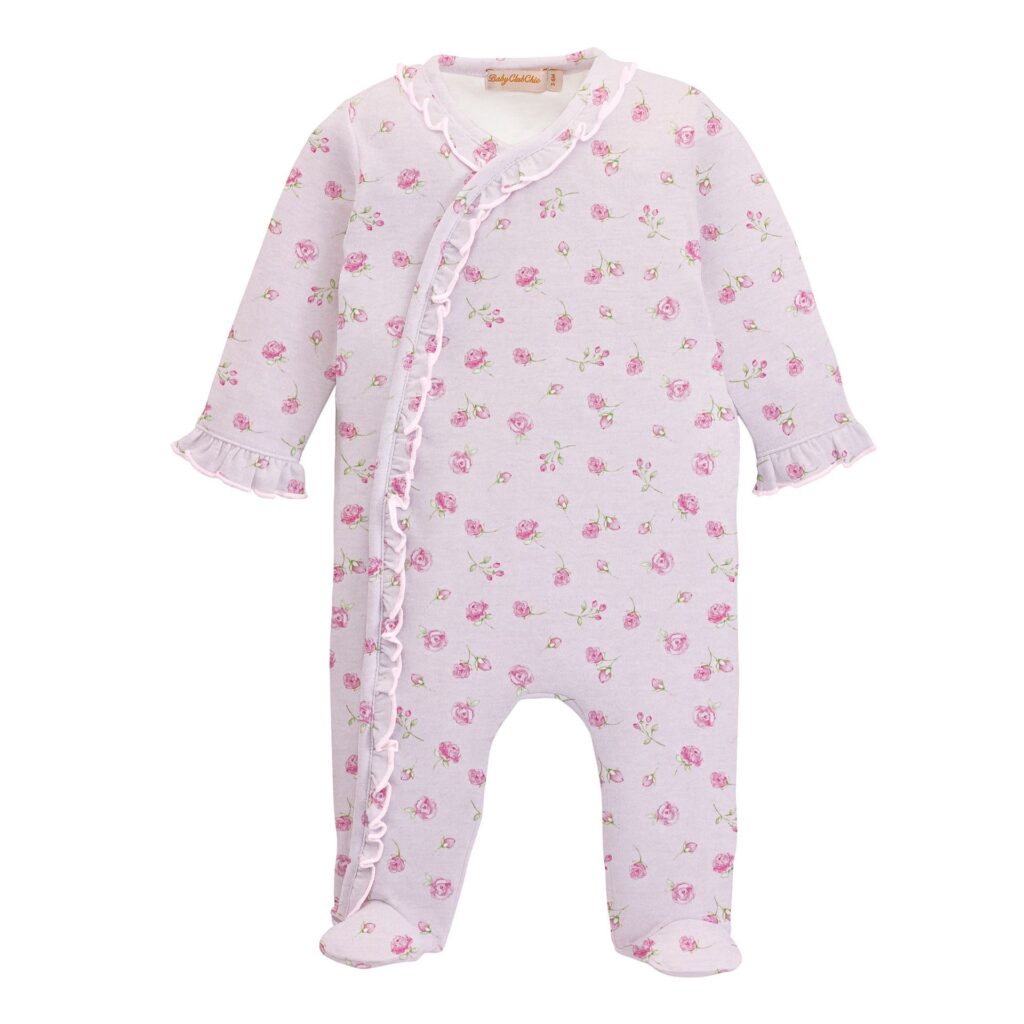 Baby Club Chic Rosebuds Ruffle Footie