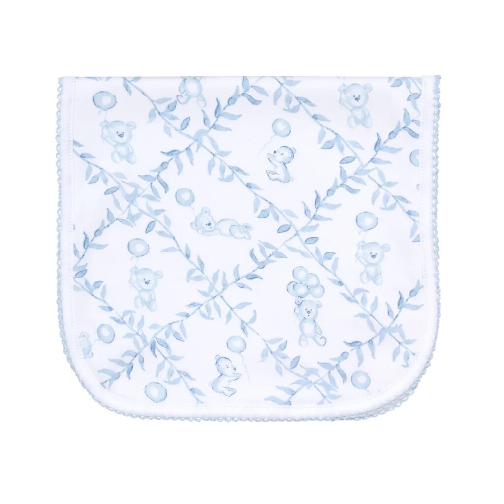 Nellapima Blue Bears Trellace Burp Cloth