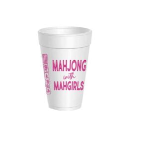 Sassy Cups Mahjong with Mahgirls Styrofoam Cups