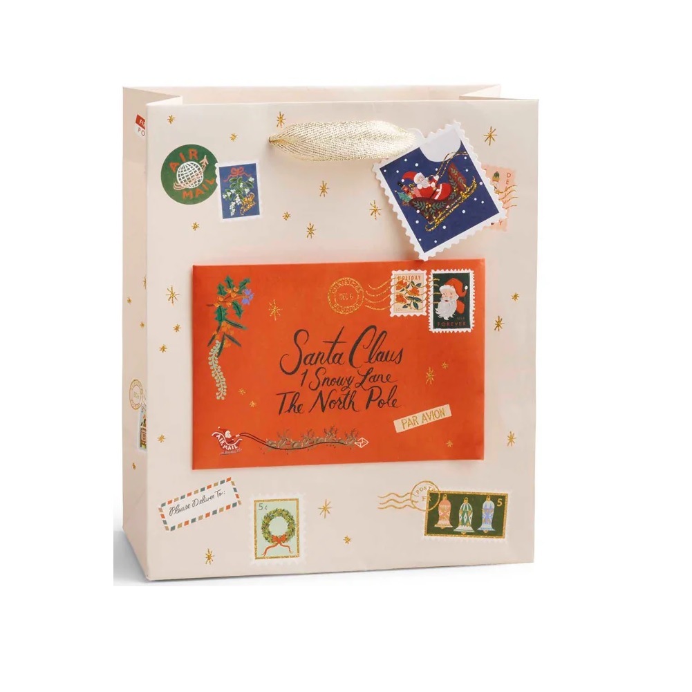 Rifle Paper Co. - Letters to Santa Gift Bag - Medium