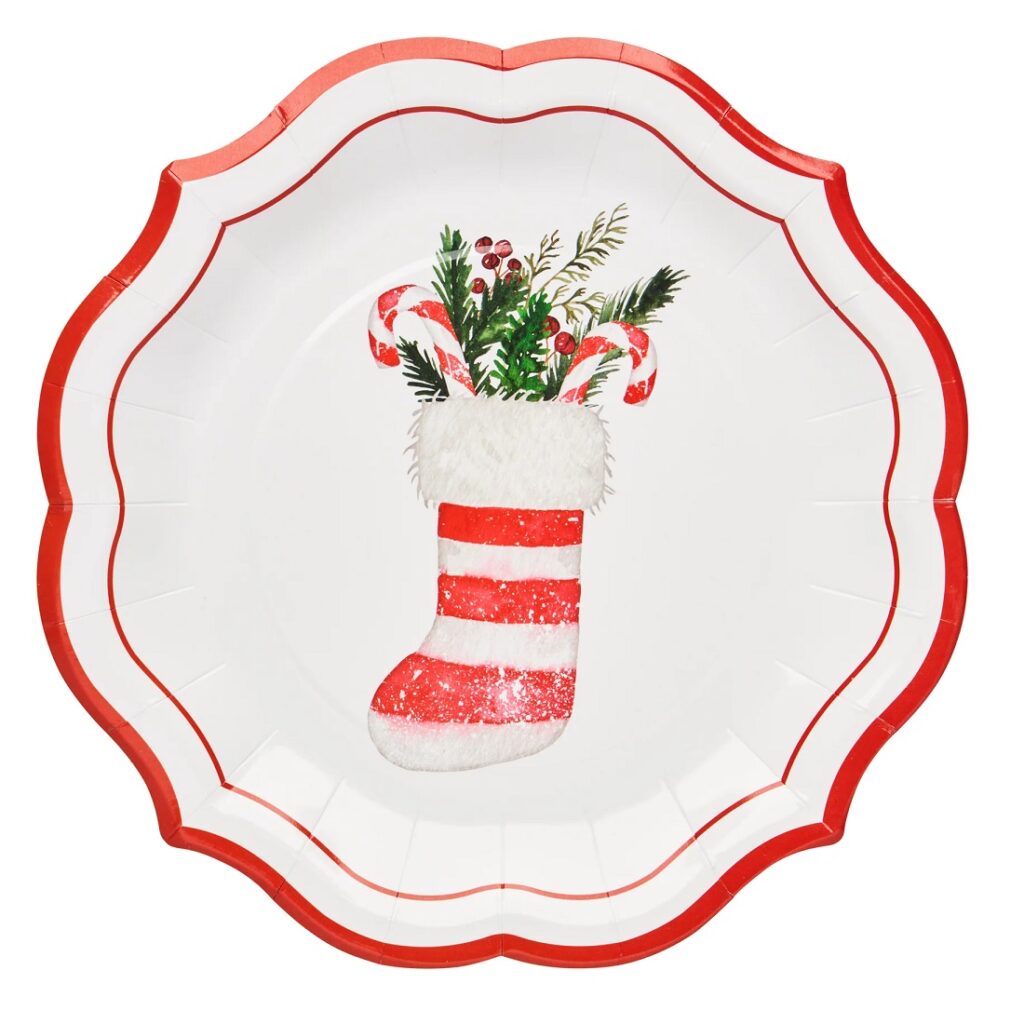 Sophistiplate Merry and Bright Paper Salad Plates