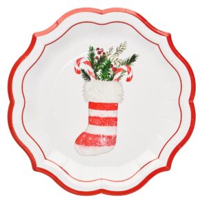 Sophistiplate Merry and Bright Paper Salad Plates