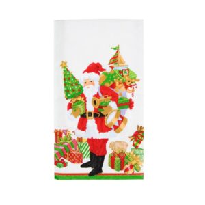 Caspari Mr. Claus Guest Towel Paper Napkins