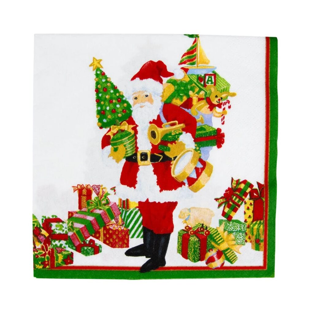 Caspari Mr. Claus Luncheon Napkins