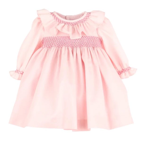 Sophie and Lucas Cozy Club Smock Dress - Pink