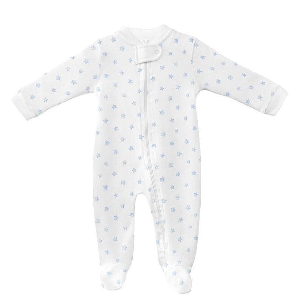 Lyda Baby Festive Stars Footie - White/Blue