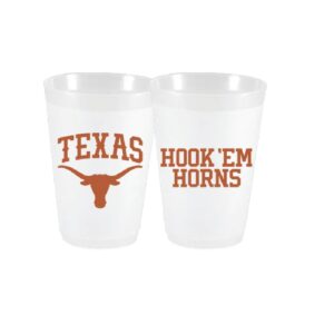 Sassy Cups Texas Hook Em Frosted Flex Cups