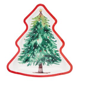 Sophistiplate Tree Die-cut Salad Plate Merry and Bright