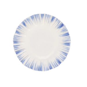 Bari Blue and White European Dinner Plate