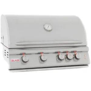 Blaze 32in 4-Burner NG Grill Head with Rear Burner and Built-in Lighting System