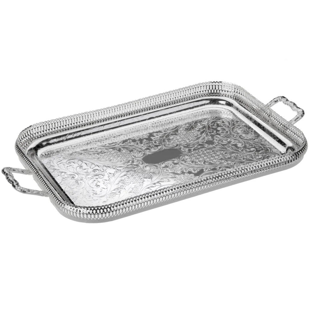 Corbell Silver Queen Anne Large Oblong Gallery Tray