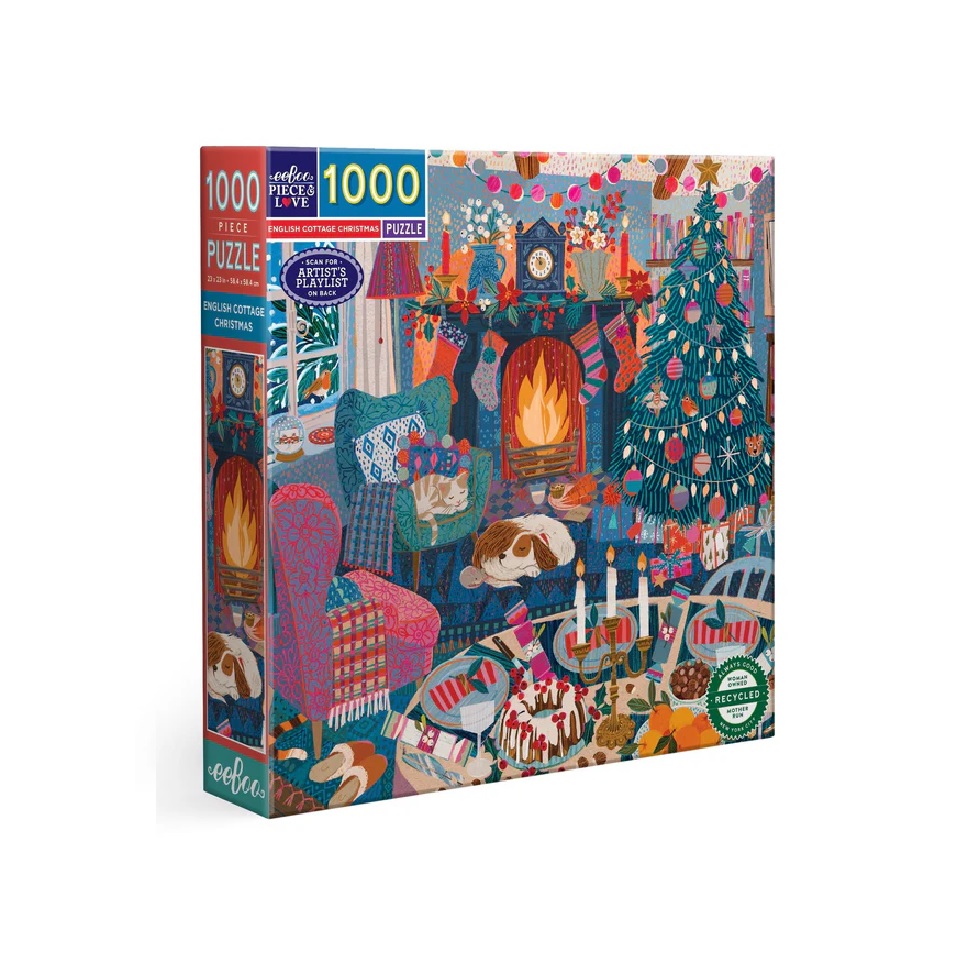 English Cottage Christmas 1000 Piece Puzzle