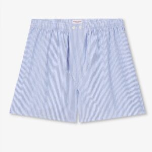 Derek Rose James Cotton Classic Fit Boxers - Light Blue