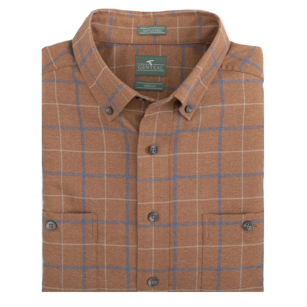 Genteal Sawyer Untucked Performance Long Sleeve Flannel - Maple