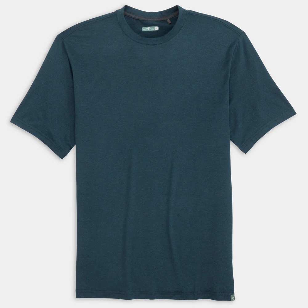 Genteal Heathered Short Sleeve T-Shirt - Navy